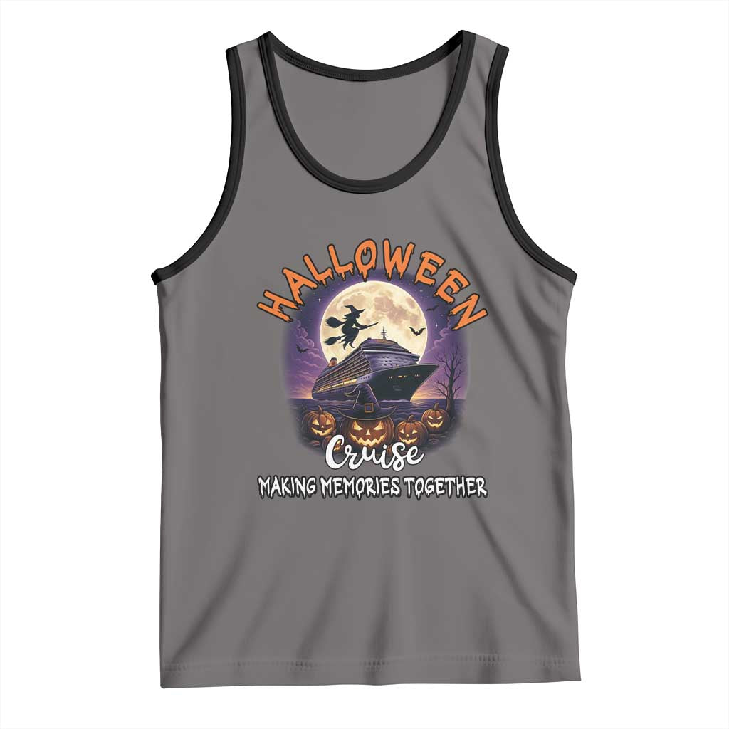 Funny Cruise Halloween Tank Top Making Memories Together TS14 Deep Heather Black Print Your Wear
