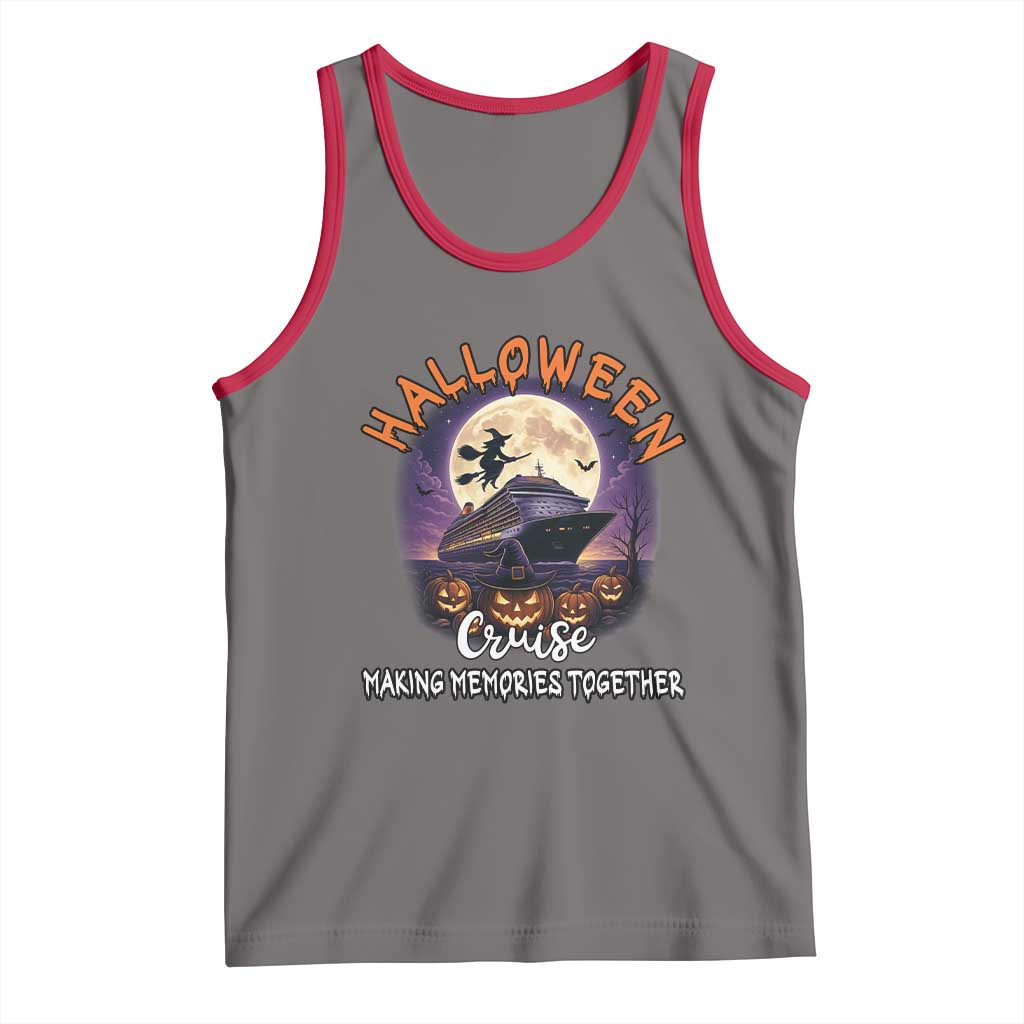 Funny Cruise Halloween Tank Top Making Memories Together TS14 Deep Heather Red Print Your Wear