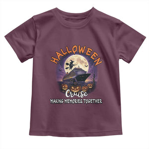 Funny Cruise Halloween Toddler T Shirt Making Memories Together TS14 Maroon Print Your Wear