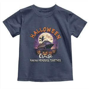 Funny Cruise Halloween Toddler T Shirt Making Memories Together TS14 Navy Print Your Wear