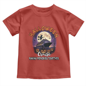 Funny Cruise Halloween Toddler T Shirt Making Memories Together TS14 Red Print Your Wear