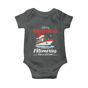 Christmas Cruise Baby Onesie Merry Cruisemas Making Memories For A Life Time TS14 Dark Heather Print Your Wear