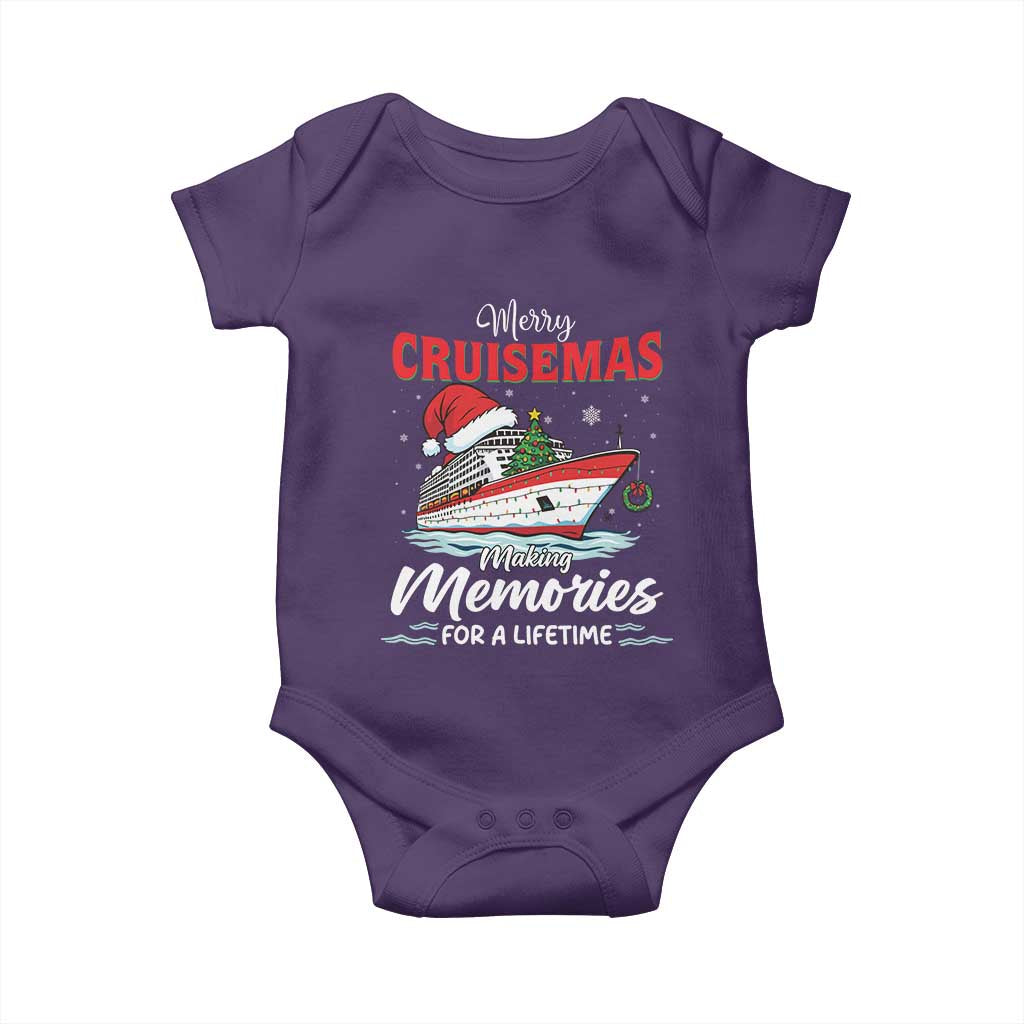 Christmas Cruise Baby Onesie Merry Cruisemas Making Memories For A Life Time TS14 Purple Print Your Wear