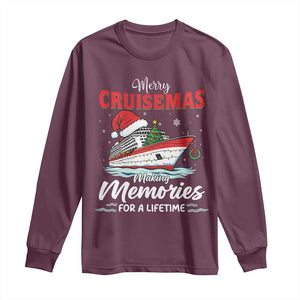 Christmas Cruise Long Sleeve Shirt Merry Cruisemas Making Memories For A Life Time TS14 Maroon Print Your Wear