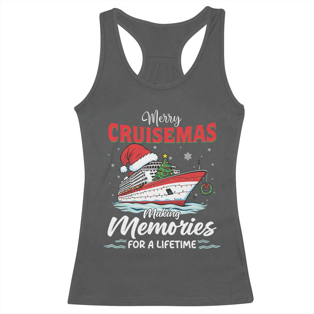 Christmas Cruise Racerback Tank Top Merry Cruisemas Making Memories For A Life Time TS14 Dark Heather Print Your Wear