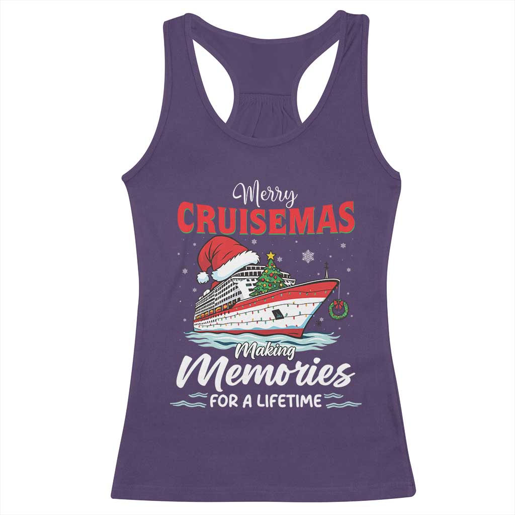 Christmas Cruise Racerback Tank Top Merry Cruisemas Making Memories For A Life Time TS14 Purple Print Your Wear