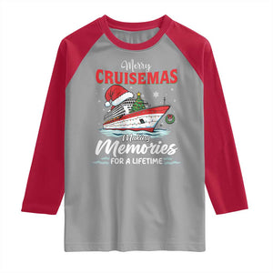 Christmas Cruise Raglan Shirt Merry Cruisemas Making Memories For A Life Time TS14 Sport Gray Red Print Your Wear
