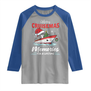 Christmas Cruise Raglan Shirt Merry Cruisemas Making Memories For A Life Time TS14 Sport Gray Royal Print Your Wear