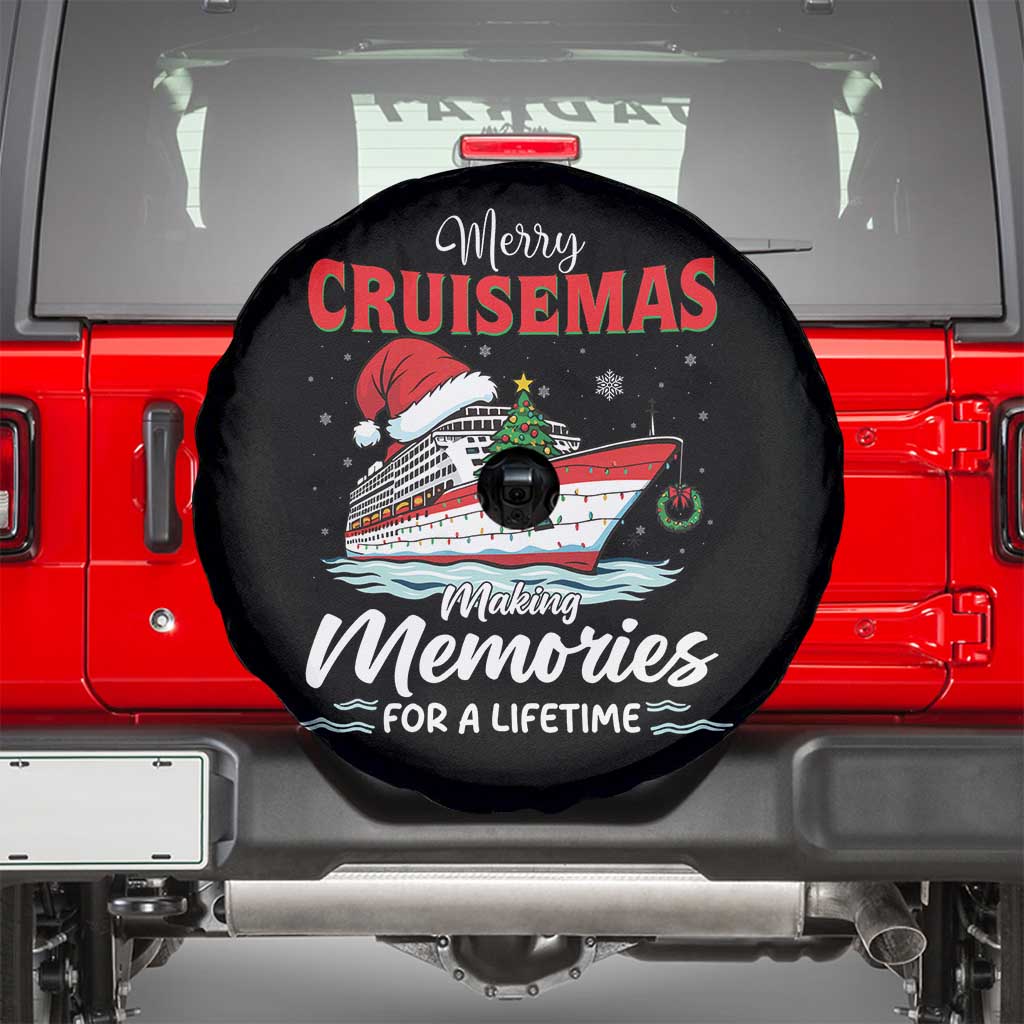 Christmas Cruise Spare Tire Cover Merry Cruisemas Making Memories For A Life Time TS14 Black Print Your Wear