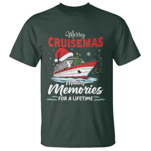 Christmas Cruise T Shirt Merry Cruisemas Making Memories For A Life Time TS14 Dark Forest Green Print Your Wear