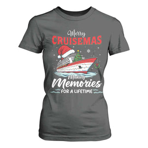 Christmas Cruise T Shirt For Women Merry Cruisemas Making Memories For A Life Time TS14 Dark Heather Print Your Wear