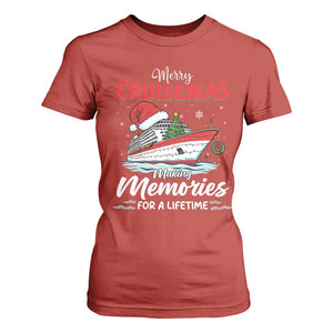 Christmas Cruise T Shirt For Women Merry Cruisemas Making Memories For A Life Time TS14 Red Print Your Wear