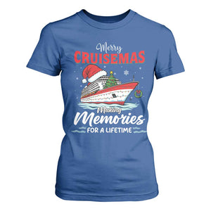 Christmas Cruise T Shirt For Women Merry Cruisemas Making Memories For A Life Time TS14 Royal Blue Print Your Wear