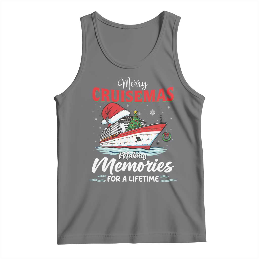 Christmas Cruise Tank Top Merry Cruisemas Making Memories For A Life Time TS14 Black Heather Print Your Wear