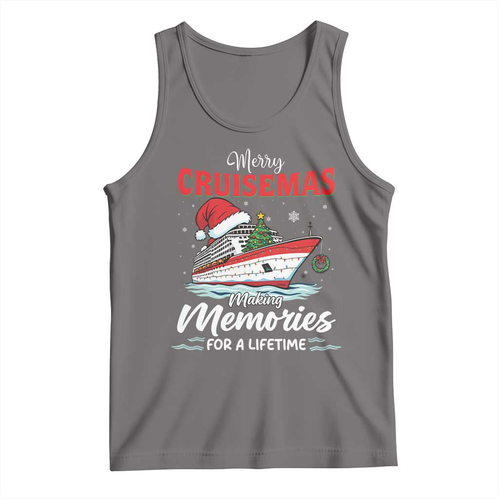 Christmas Cruise Tank Top Merry Cruisemas Making Memories For A Life Time TS14 Deep Heather Print Your Wear