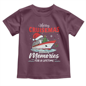 Christmas Cruise Toddler T Shirt Merry Cruisemas Making Memories For A Life Time TS14 Maroon Print Your Wear