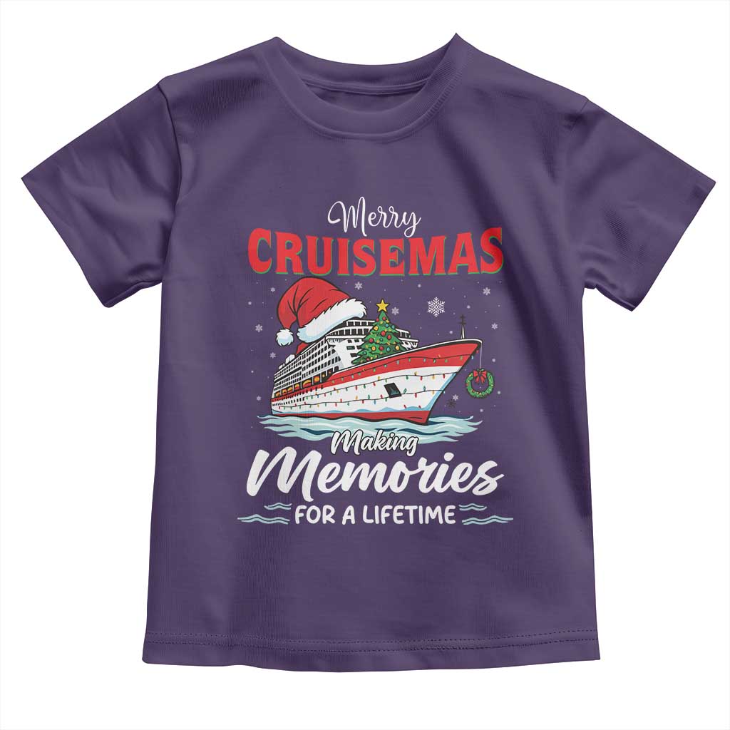 Christmas Cruise Toddler T Shirt Merry Cruisemas Making Memories For A Life Time TS14 Purple Print Your Wear