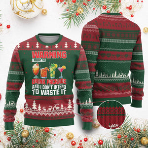 Funny Cruise Ship Ugly Christmas Sweater Warning I Bought The Drink Package TS14 Red Green Print Your Wear