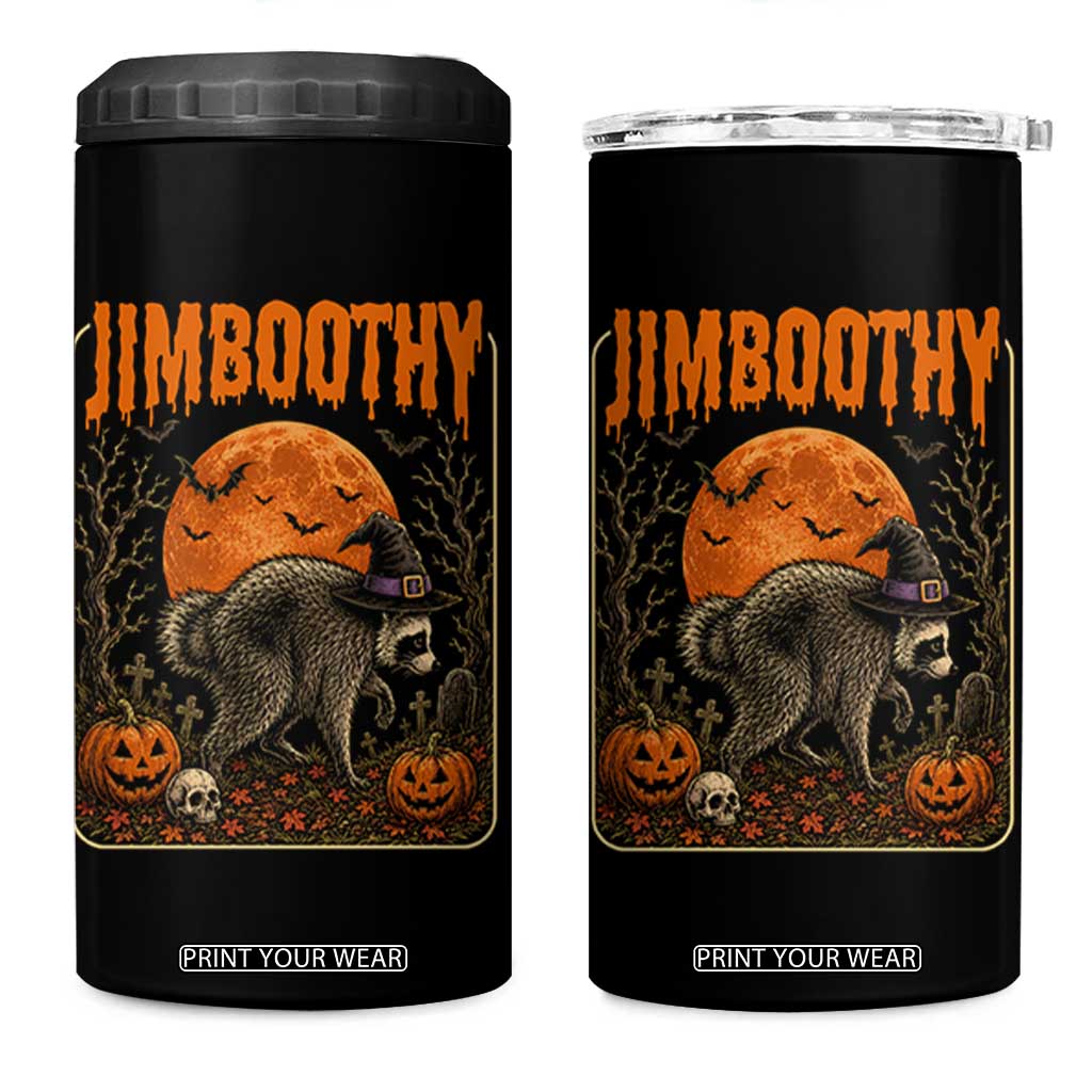 Jimothy Seattle Raccoon Halloween 4 in 1 Can Cooler Tumbler Funny Trash Panda Meme Gift TS14 One Size: 16 oz Black Print Your Wear