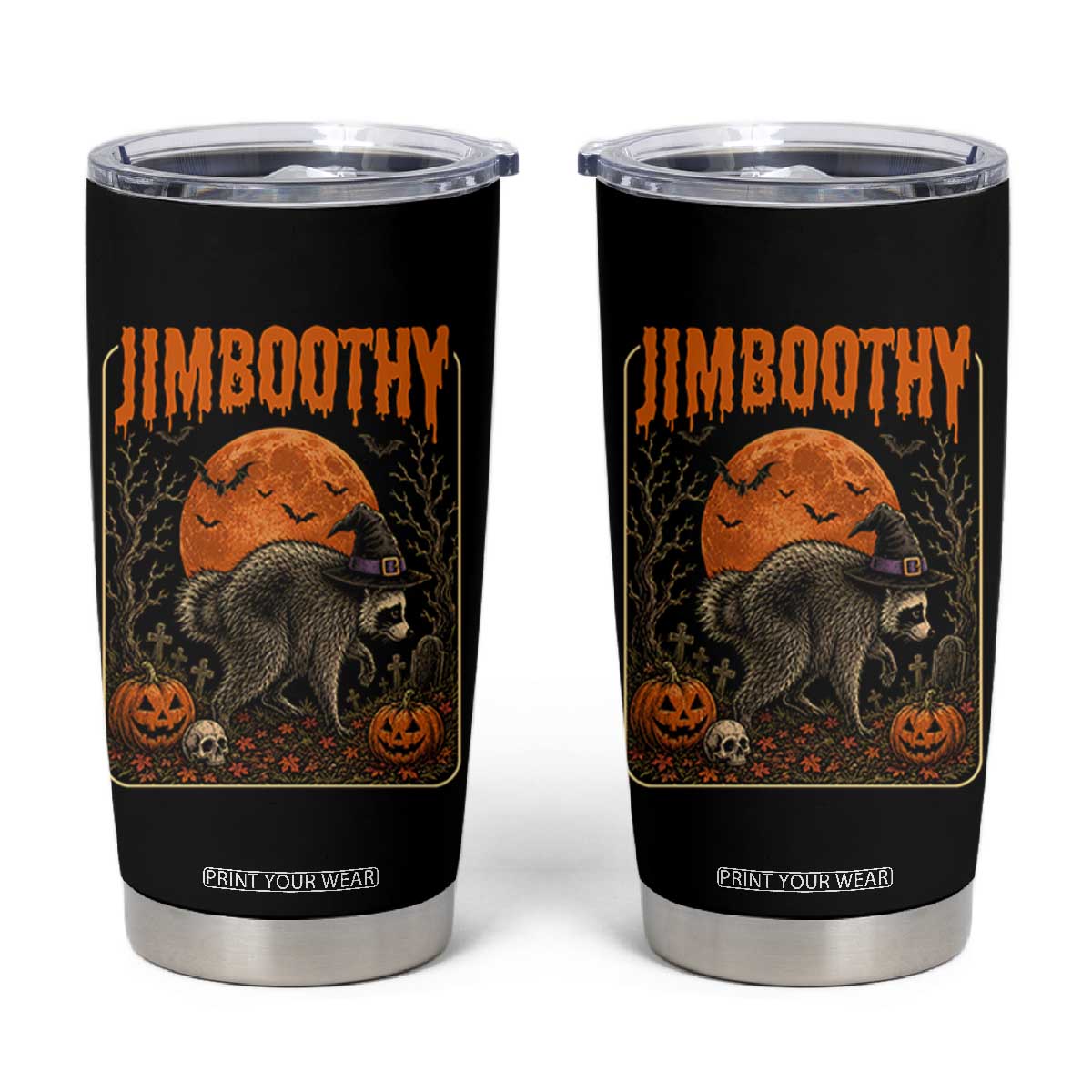 Jimothy Seattle Raccoon Halloween Tumbler Cup Funny Trash Panda Meme Gift TS14 Black Print Your Wear