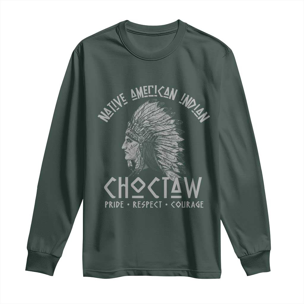 Choctaw Native American Indian Pride Indigenous Tribe Long Sleeve Shirt