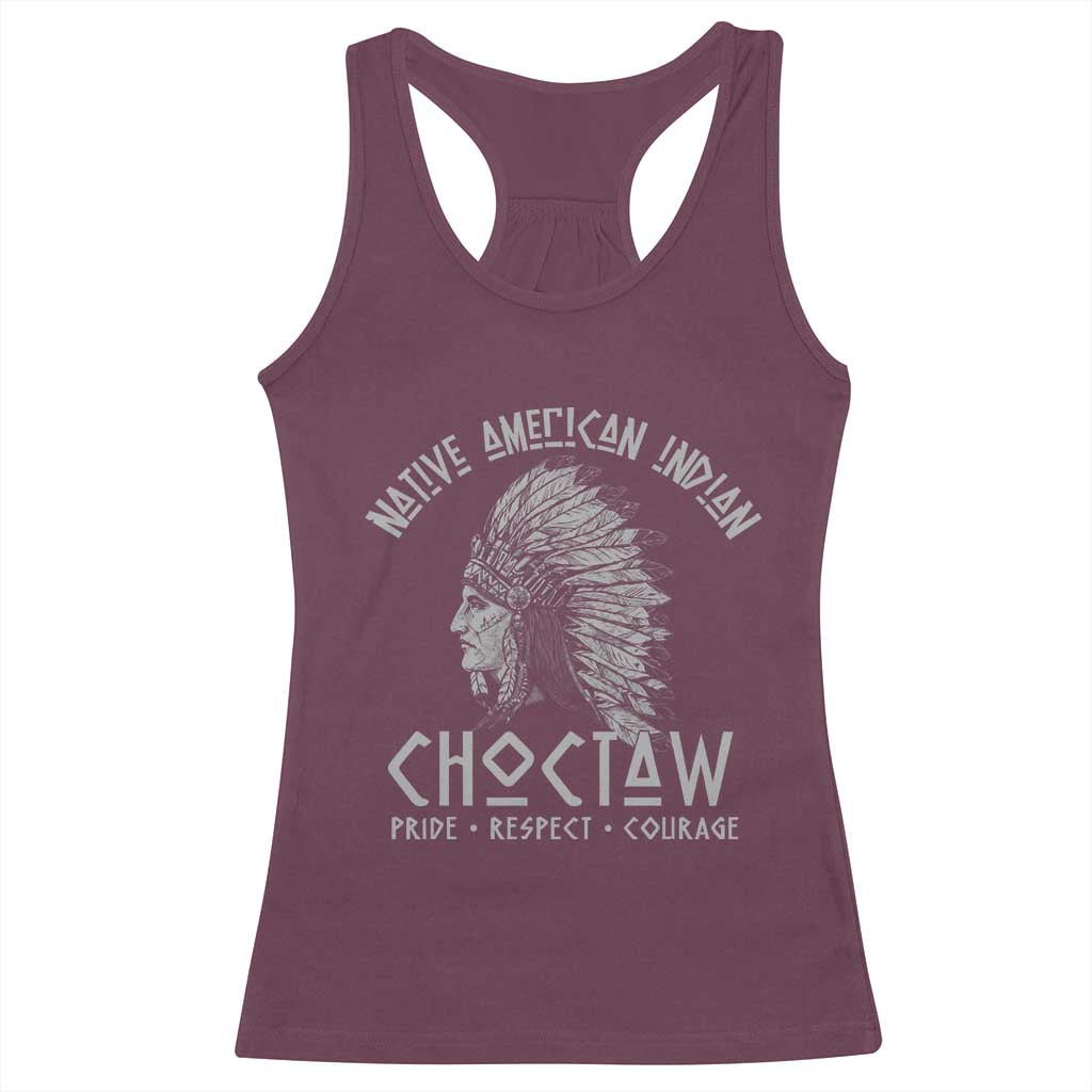 Choctaw Native American Indian Pride Indigenous Tribe Racerback Tank Top