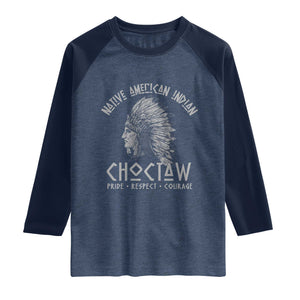 Choctaw Native American Indian Pride Indigenous Tribe Raglan Shirt