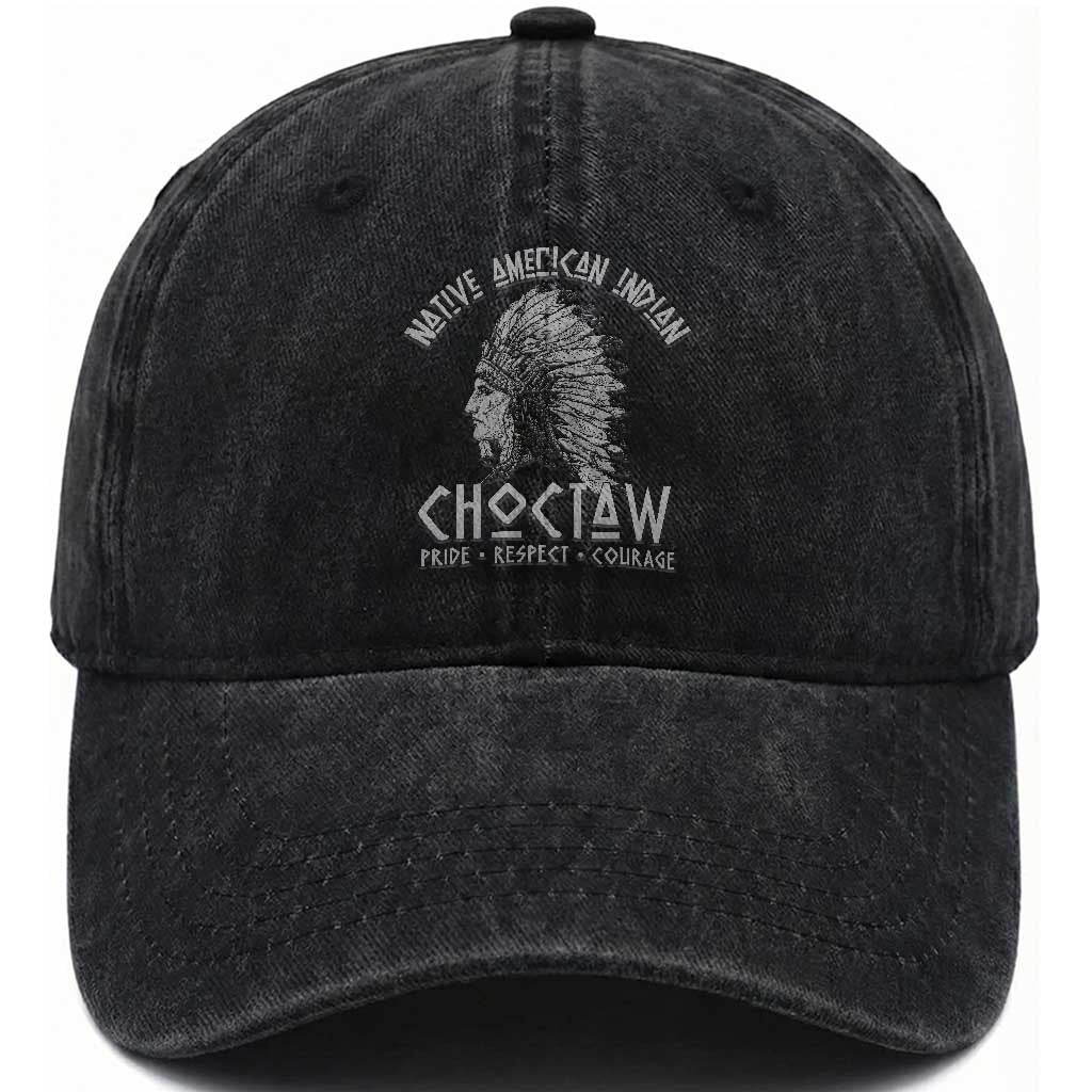 Choctaw Native American Indian Pride Indigenous Tribe Washed Cotton Baseball Cap