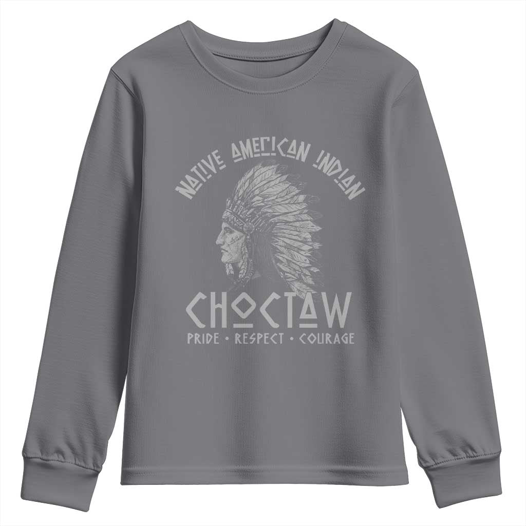 Choctaw Native American Indian Pride Indigenous Tribe Youth Sweatshirt