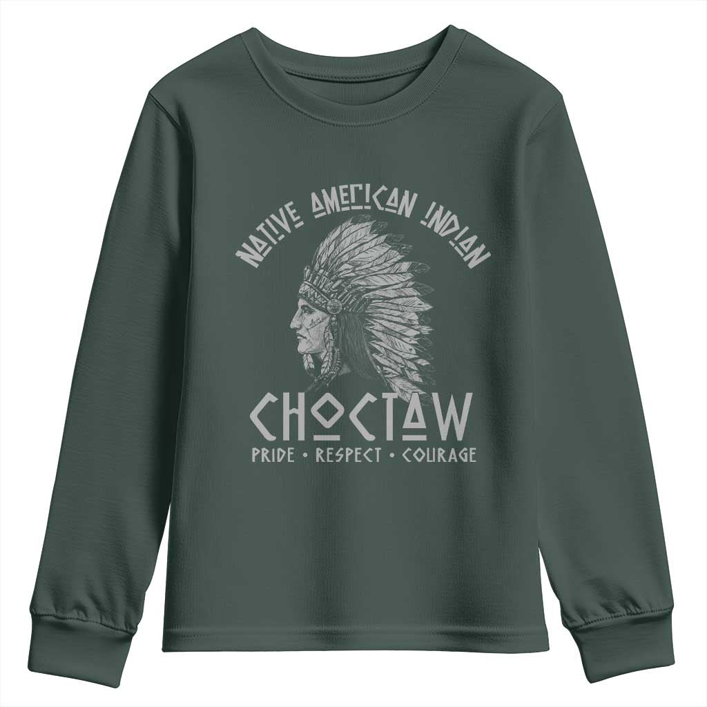 Choctaw Native American Indian Pride Indigenous Tribe Youth Sweatshirt