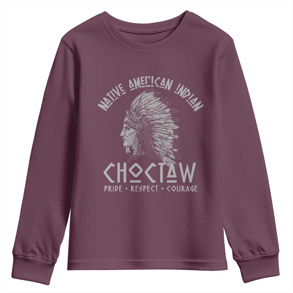 Choctaw Native American Indian Pride Indigenous Tribe Youth Sweatshirt