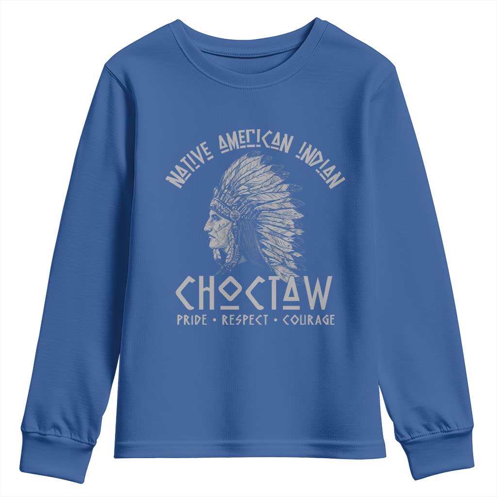 Choctaw Native American Indian Pride Indigenous Tribe Youth Sweatshirt