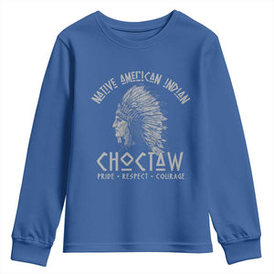Choctaw Native American Indian Pride Indigenous Tribe Youth Sweatshirt
