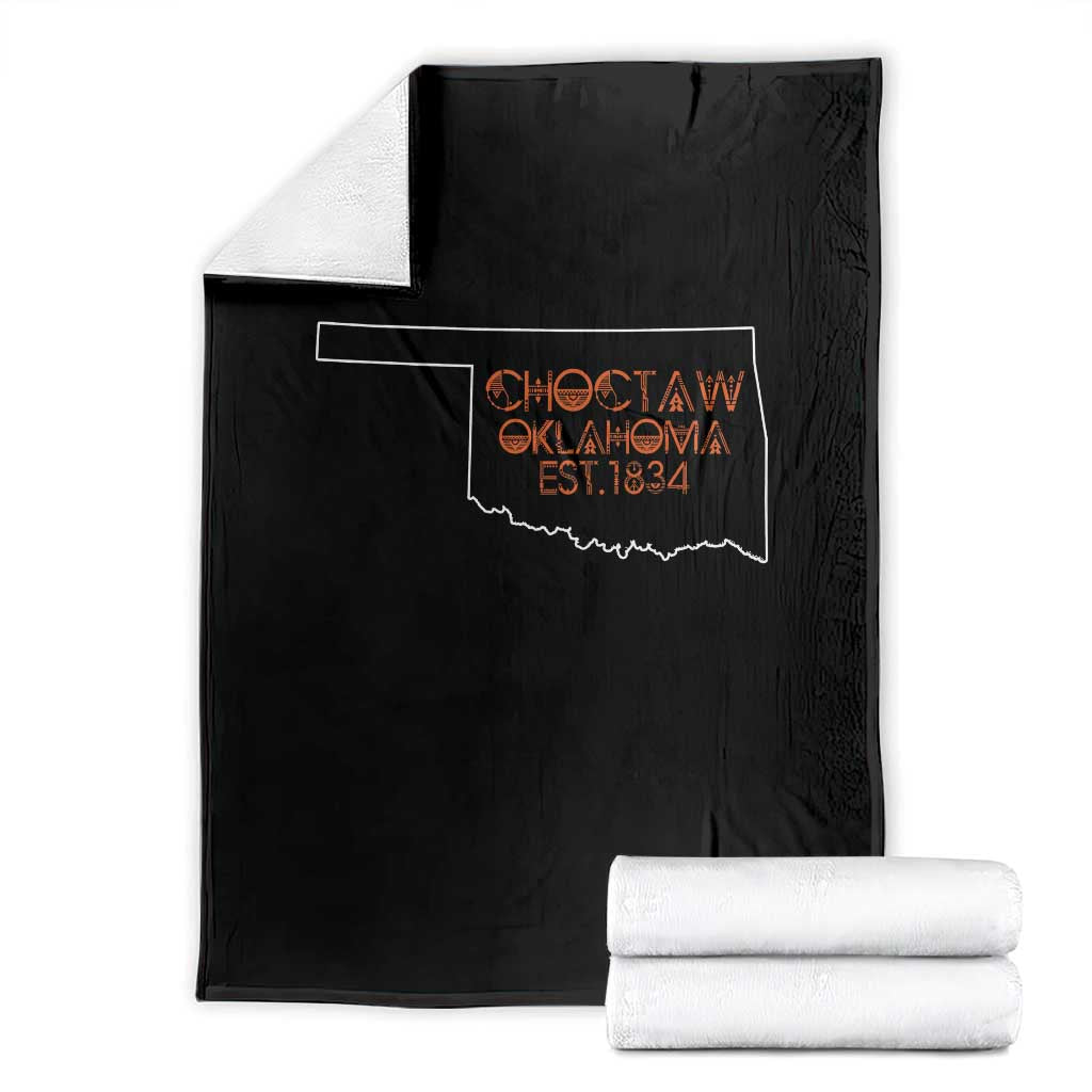 Choctaw Oklahoma OK Map Established 1834 Throw Blanket