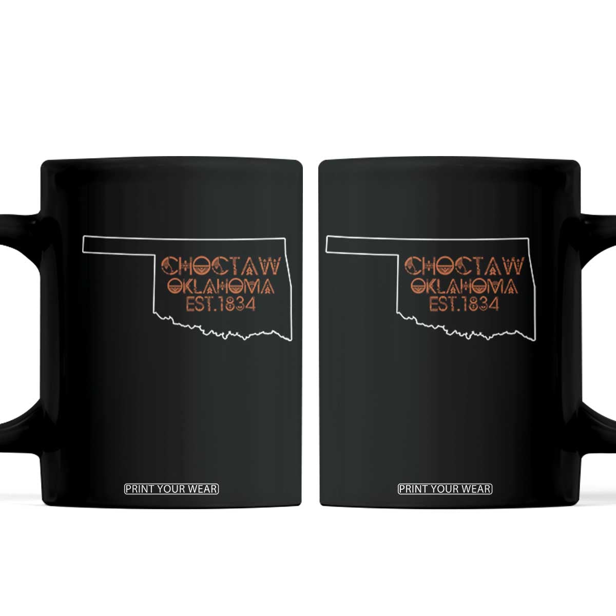 Choctaw Oklahoma OK Map Established 1834 Coffee Mug