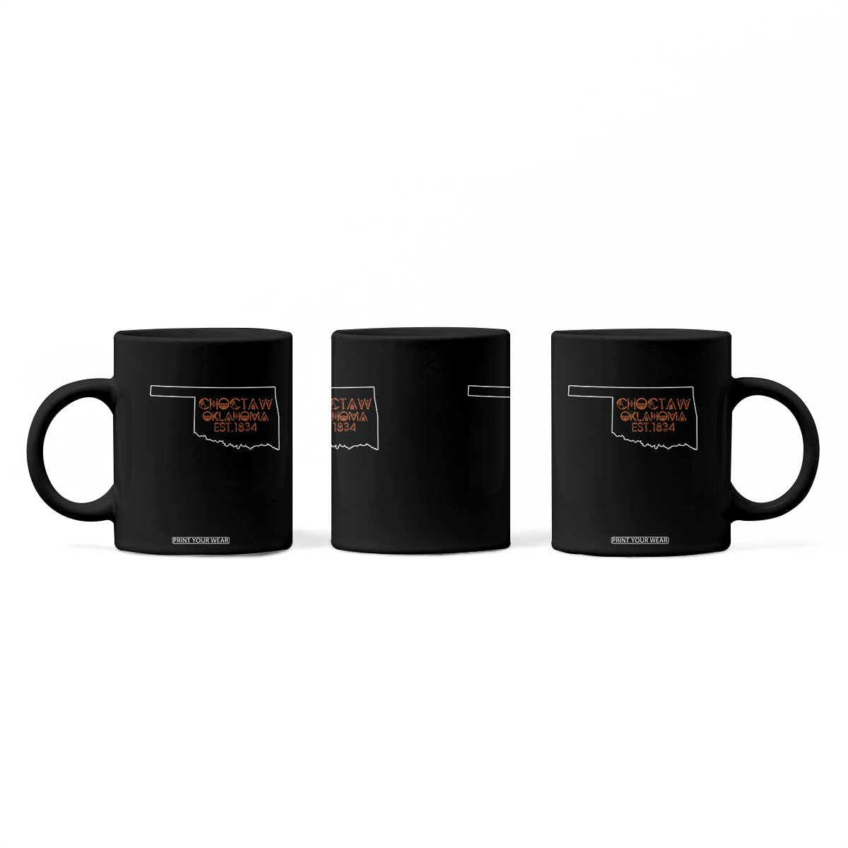 Choctaw Oklahoma OK Map Established 1834 Coffee Mug
