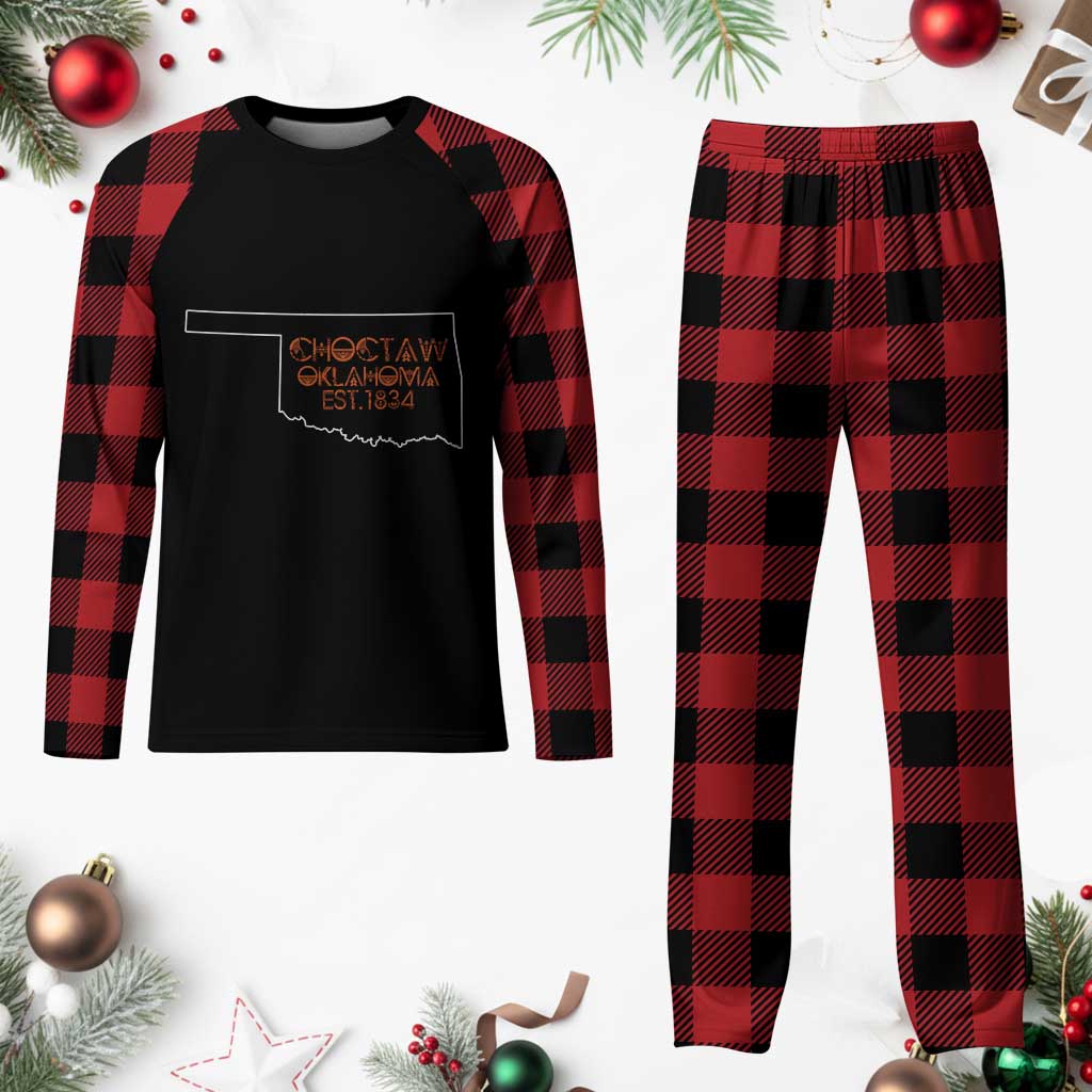 Choctaw Oklahoma OK Map Established 1834 Plaid Pajama Set TS14 Buffalo Plaid Print Your Wear