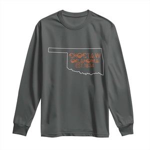 Choctaw Oklahoma OK Map Established 1834 Long Sleeve Shirt