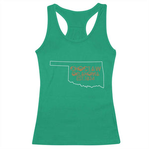 Choctaw Oklahoma OK Map Established 1834 Racerback Tank Top
