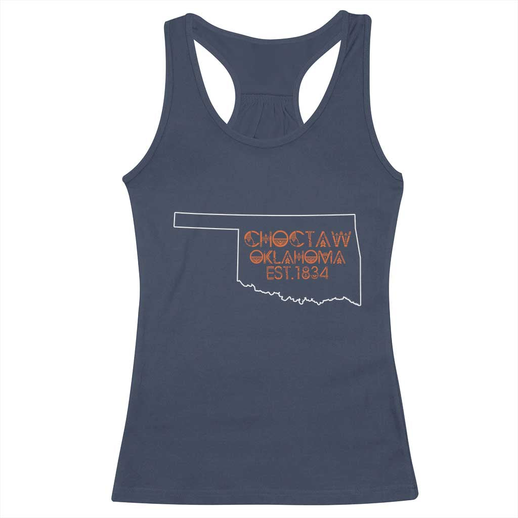 Choctaw Oklahoma OK Map Established 1834 Racerback Tank Top