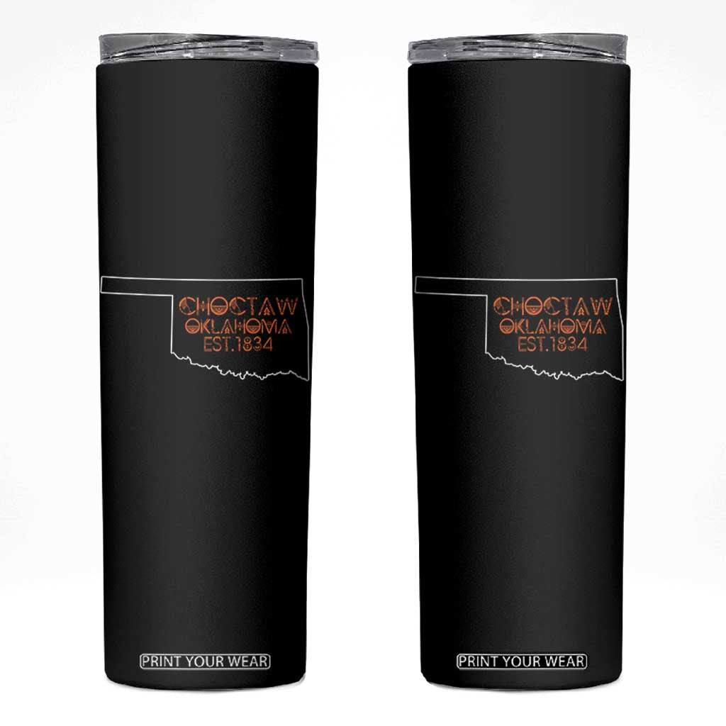 Choctaw Oklahoma OK Map Established 1834 Skinny Tumbler