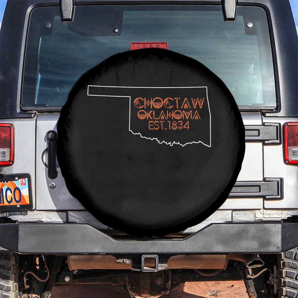 Choctaw Oklahoma OK Map Established 1834 Spare Tire Cover TS14 No hole Black Print Your Wear