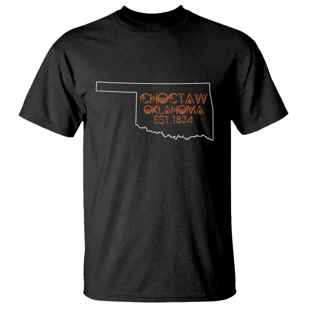 Choctaw Oklahoma OK Map Established 1834 T Shirt TS14 Black Print Your Wear