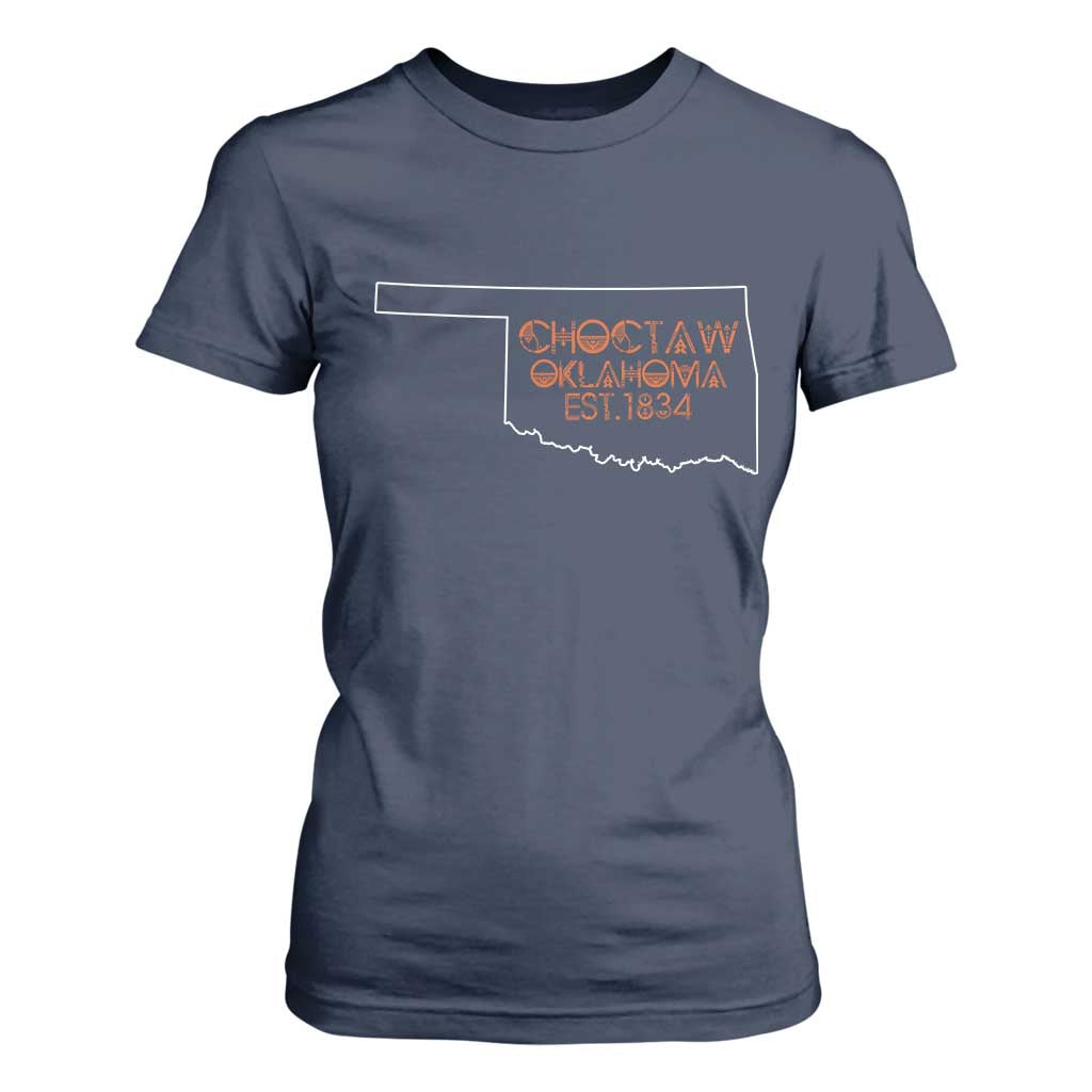 Choctaw Oklahoma OK Map Established 1834 T Shirt For Women