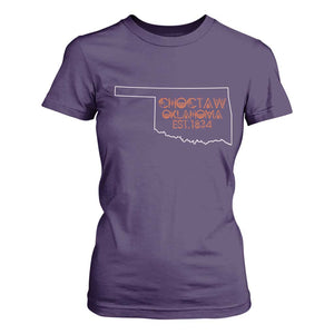 Choctaw Oklahoma OK Map Established 1834 T Shirt For Women