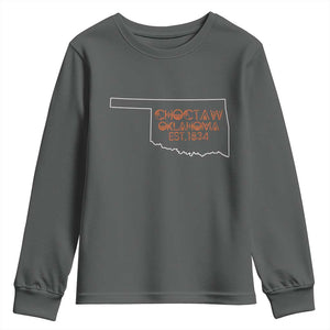 Choctaw Oklahoma OK Map Established 1834 Youth Sweatshirt