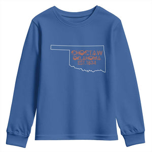 Choctaw Oklahoma OK Map Established 1834 Youth Sweatshirt