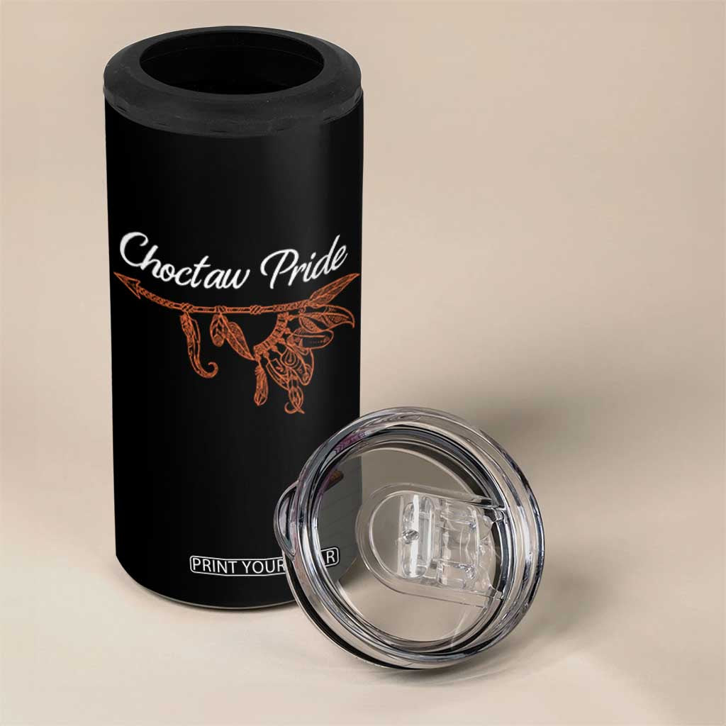 Choctaw Oklahoma OK Pride Native American 4 in 1 Can Cooler Tumbler