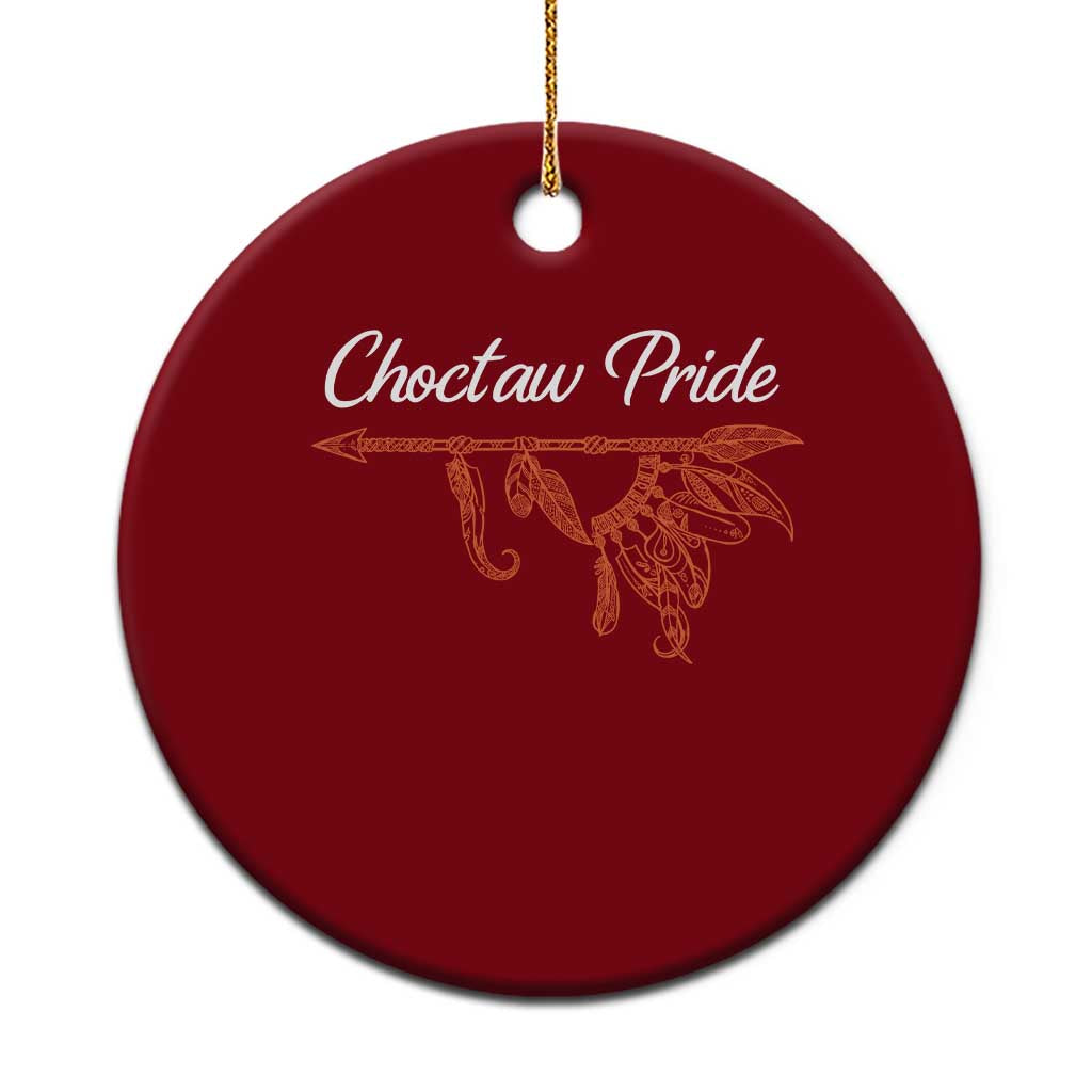 Choctaw Oklahoma OK Pride Native American Ceramic Ornament TS14 1pc Red Print Your Wear
