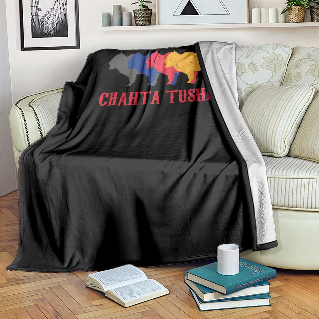 Choctaw Native American Chahta Tushka Throw Blanket